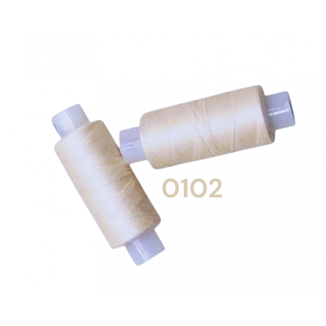 Нитки армированные 45 ЛЛ, 0102, кремовые, 150 м оптом