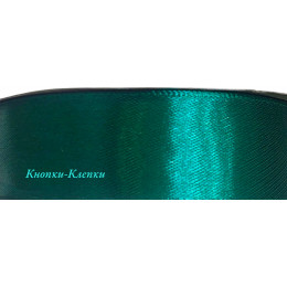 Атласная лента, 25 мм, 30 ярд, № 124 изумрудный