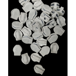 Бегунок для спиральной молнии OPTI № 6,белый, без пуллера