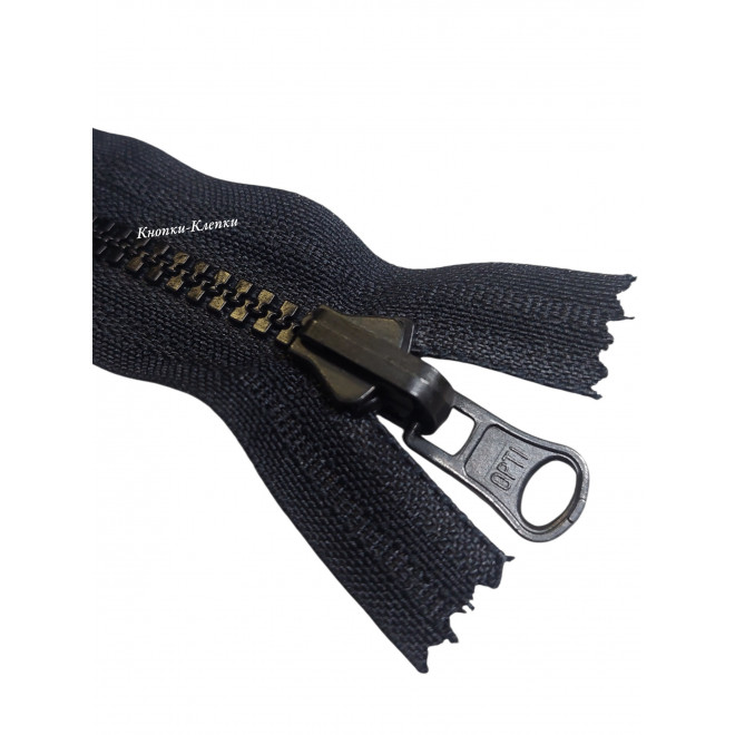 Молния Opti тракторная Т-5 разъёмная, 65 см, чёрная с перекидным бегунком оптом