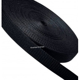 Стропа ременная улучшенная, ширина 20 мм, черная, 50 м