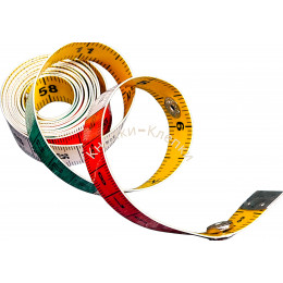 Сантиметровая лента с кнопкой, с сантиметрами/дюймами 150см/60