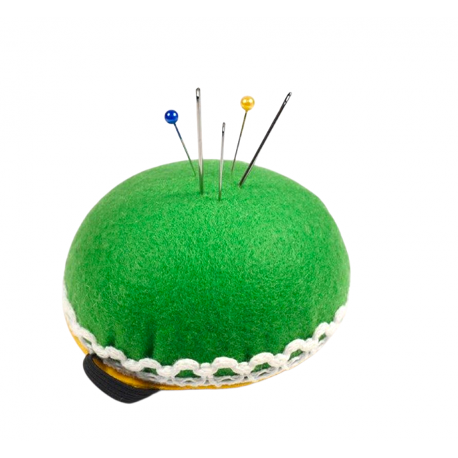 Игольница-зеленая на руку. Размер 8.0 см. оптом