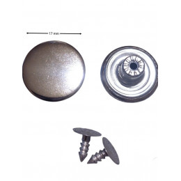 Джинсовая кнопка-пуговица 17 мм гладкая никель (50 шт.)