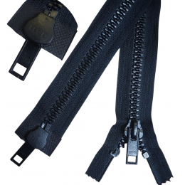 Молния Opti тракторная Т-8 разъёмная (2 замка), 85 см, чёрная