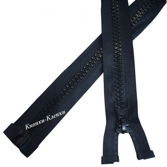 Молния тракторная T-8, 1 замок, разъемная, 80 см, черный оптом