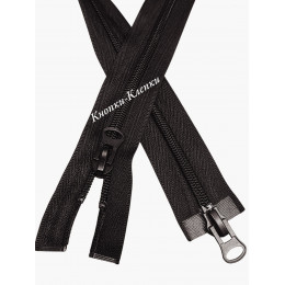 Молния спиральная T-8 разъёмная, 2 замка, 80 см, 365 чёрная