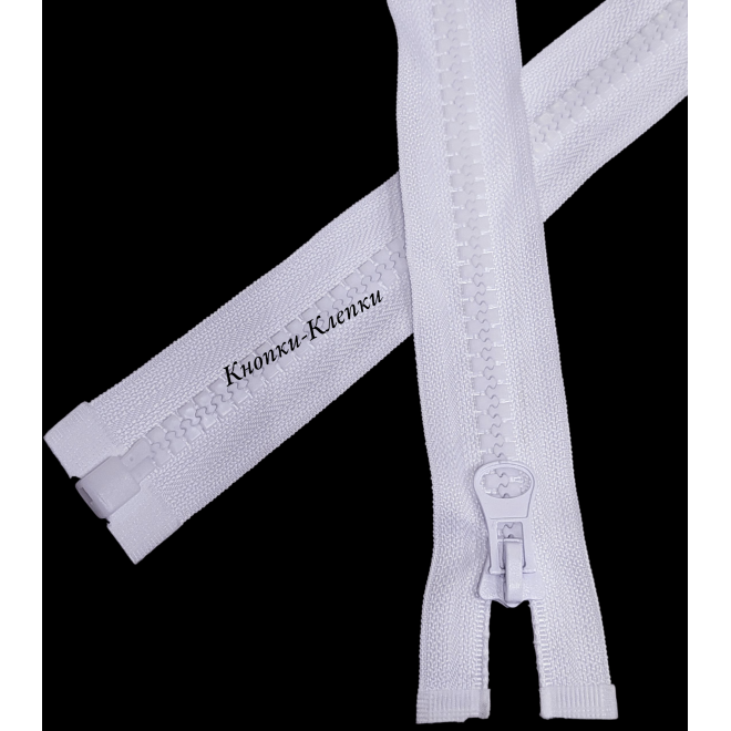 Молния тракторная T-8, 1 замок, разъемная, 80 см, белый оптом