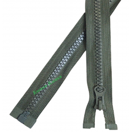 Молния тракторная T-8, 1 замок, разъемная, 80 см, хаки