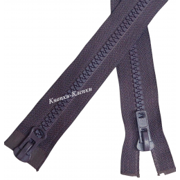 Молния тракторная T-8, 2 замка, разъемная, 90 см, темно-коричневая