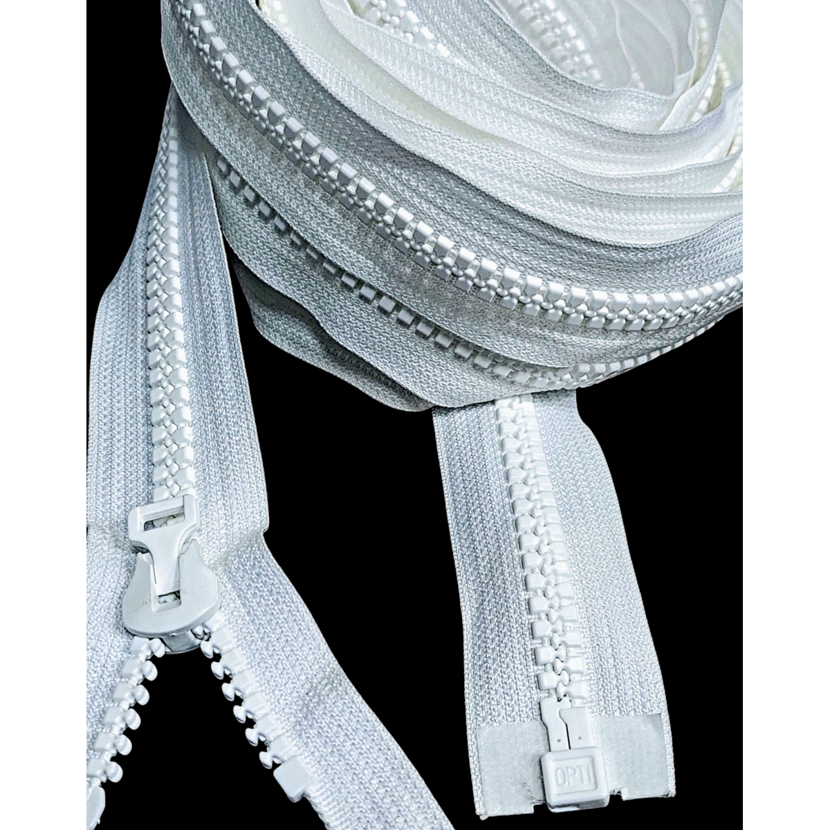 Молния Opti тентовая повышенной прочности Т-8 трактор, 570 см, разъёмная, белая