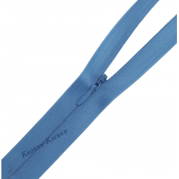 Молния спиральная T-0 потайная, нейлон, 50 см, 131 голубая