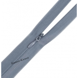 Молния спиральная T-0 потайная, нейлон, 50 см, 358 серая