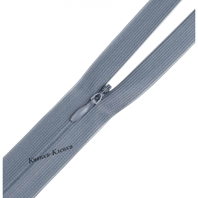 Молния спиральная T-0 потайная, нейлон, 50 см, 358 серая оптом