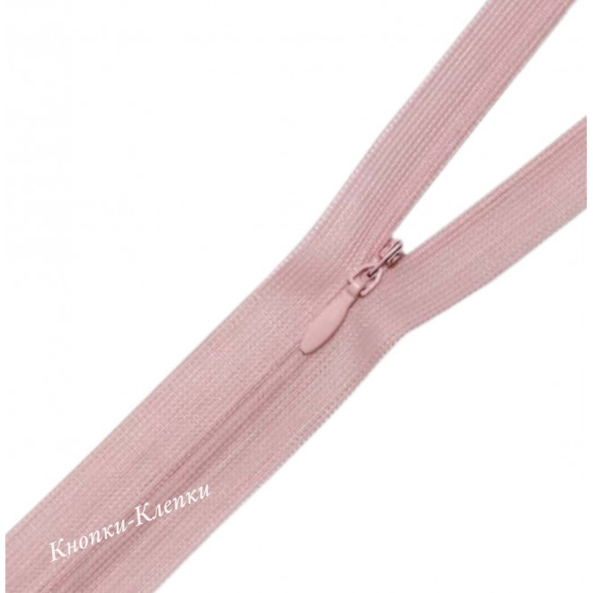 Молния спиральная T-0 потайная, нейлон, 50 см, 248 роз.пудровая оптом