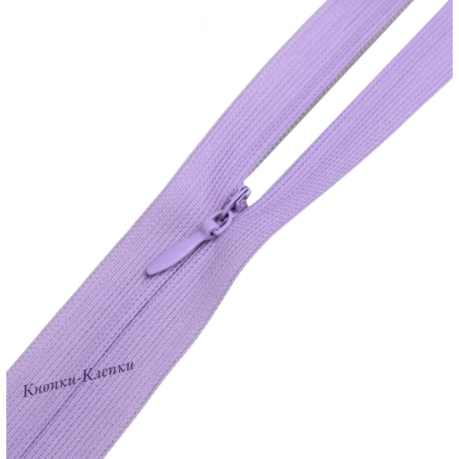 Молния спиральная T-0 потайная, нейлон, 50 см, 194 сиреневая оптом