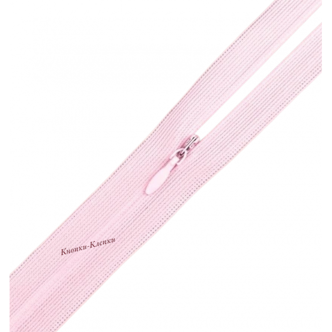 Молния спиральная T-0 потайная, нейлон, 50 см, 219 светло-розовая оптом