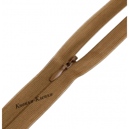 Молния спиральная T-0 потайная, нейлон, 50 см, 050 ириска