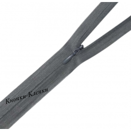 Молния спиральная T-0 потайная, нейлон, 50 см, 385 серая