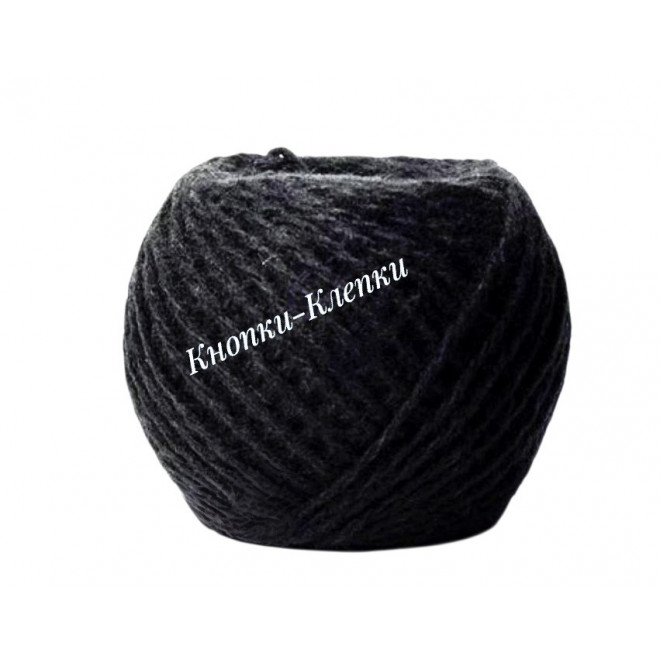 Карачаевская пряжа в клубках 40–45 г (10 клубков), цвет чёрный оптом