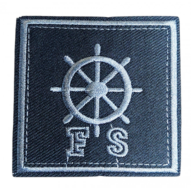 Термоаппликация для одежды «F/S», 60×60 мм, серая, уп. 10 шт. оптом