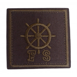 Термоаппликация для одежды «F/S», 60×60 мм, коричневая, уп. 10 шт.