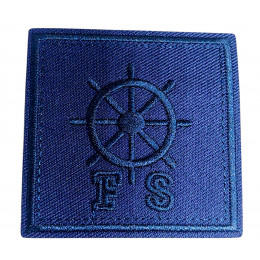 Термоаппликация для одежды «F/S», 60×60 мм, синяя, уп. 10 шт.