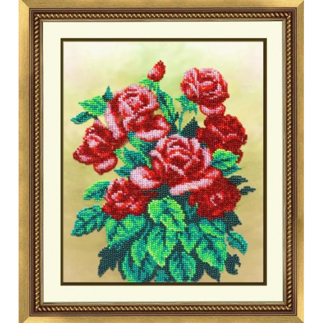 Набор для вышивания бисером, арт. Б-1234 «Букет алых роз» оптом