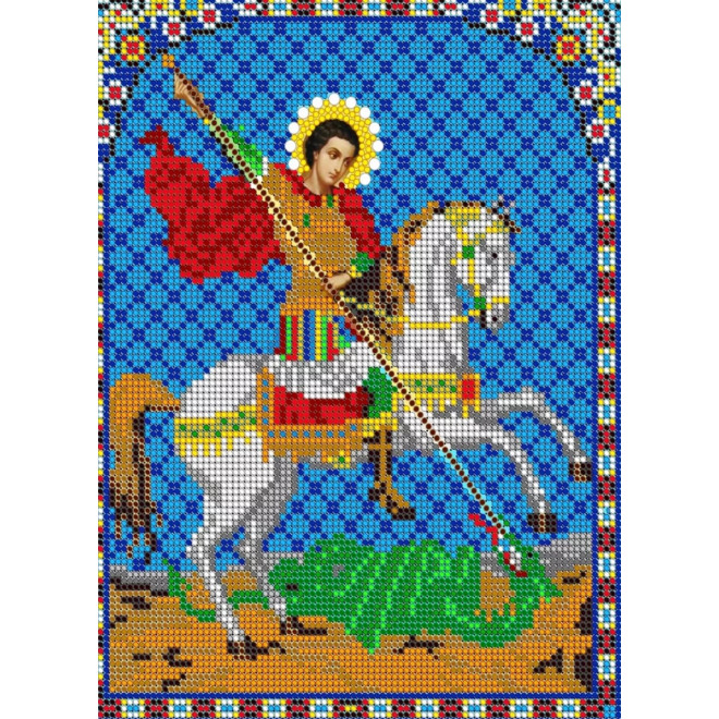 Канва-схема для вышивания Св. Георгий Победоносец оптом