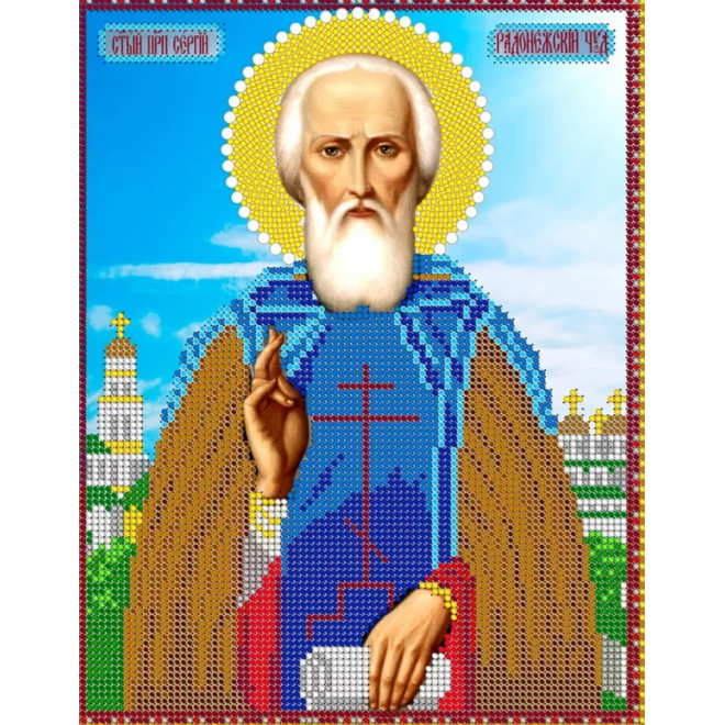 Канва-схема для вышивания Св. Прп. Сергий Радонежский оптом