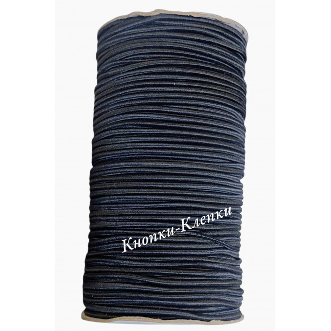 Резинка шляпная, 3 мм, 100 м, черная оптом Резинка шляпная, 3 мм, 100 м, черная оптом