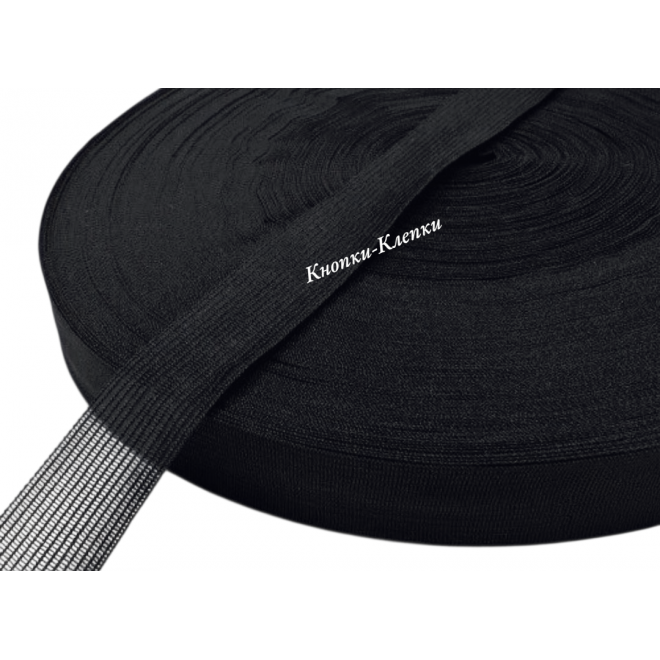 Лента окантовочная 32 мм (100 м) черная (3,2 гр/м) оптом Лента окантовочная 32 мм (100 м) черная (3,2 гр/м) оптом