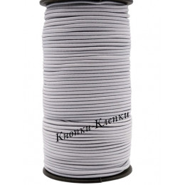 Резинка шляпная, 3 мм, 100 м, белая