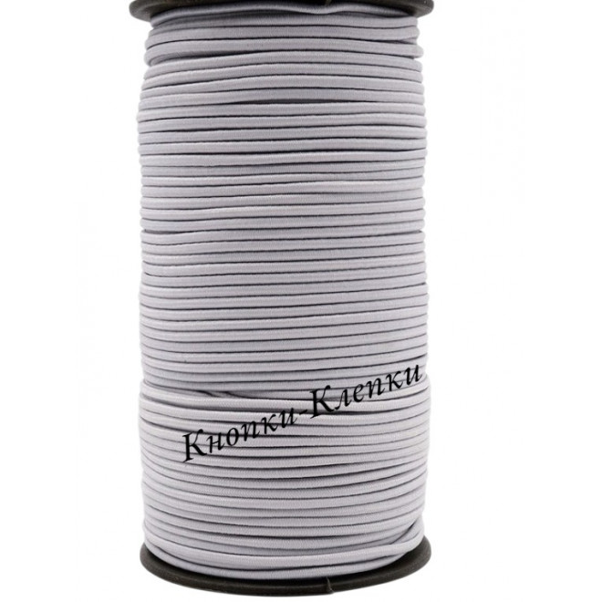 Резинка шляпная, 3 мм, 100 м, белая оптом Резинка шляпная, 3 мм, 100 м, белая оптом