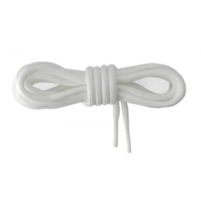 Шнурки, тип 3 дл., длина 100 см, диаметр 7 мм, белые, уп. 50 пар (100 шт.) оптом