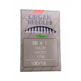 Иглы ПШМ  ORGAN (DB X 1) универсальные (10 игл) 100/16