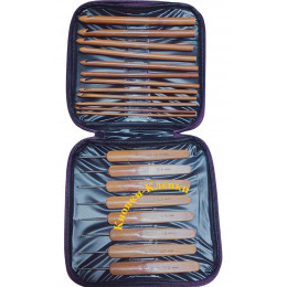 Набор бамбуковых крючков для вязания в чехле